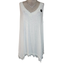 Cream Lace Hem Tank Size 16 New with Tags - £19.78 GBP