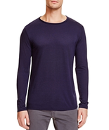 NWT Twenty Tees Mens&#39; Medium Navy &quot;Dawson&quot; Long Sleeve Crewneck Tee Shirt - £30.32 GBP