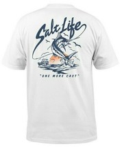 Mens Salt Life One More Cast Graphic Short Sleeve T-Shirt - Large - NWT - £15.00 GBP