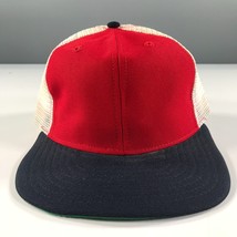 Vintage Trucker Hat Navy Blue Red and White Boys Youth Size New Era Pro ... - $10.39