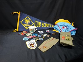 VINTAGE BOY SCOUTS Lot - Belt, Patches, Pennant, Mug, Hat +++  BSA  60s 70s - $34.27 CAD