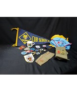 VINTAGE BOY SCOUTS Lot - Belt, Patches, Pennant, Mug, Hat +++  BSA  60s 70s - $474.98 MXN
