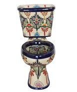 Mexican Toilet ELONGATED Comfort Height Hand Painted - Apaseo - - $1,940.98 CAD