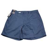 NWT! Roundtree Yorke Shorts Mens 40 Blue Chino Flat Front Classic Fit - $22.65