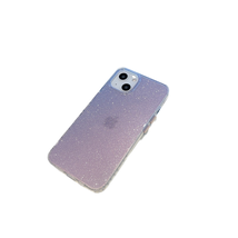 Anymob iPhone Violet Gradient Rainbow Clear Phone Case Shiny Glitter Transparent - £22.76 GBP