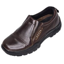 Roper Performance Sport Slip-On Shoes Womens 6.5 M Brown Leather Mocs Cowgirl - £31.64 GBP