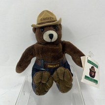 7&quot; Smokey The Bear Plush Doll 1997 Beanie Beans Vintage Toy W Tag - £18.61 GBP