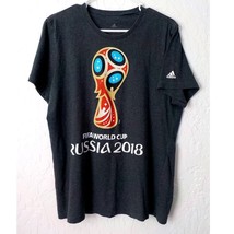 Adidas FIFA World Soccer Cup Russia 2018 Gray T-Shirt Tee Size Large Women - $10.88