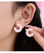‌Drip Glaze Earrings/Alphabet Earrings/Shell Earrings/ Dopamine earrings - $299.27 MXN