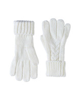Faded Glory Ladies Cable Glove Metallic Fibers Solid Arctic White Size OS - £15.72 GBP