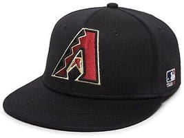 Arizona Diamondbacks MLB OC Sports Black Flat Brim Hat Cap Men&#39;s Flex Fi... - £15.27 GBP