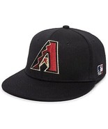 Arizona Diamondbacks MLB OC Sports Black Flat Brim Hat Cap Men&#39;s Flex Fi... - £15.37 GBP