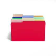 Colored Top-Tab File Folders 3 Tab 5 Color Asst Letter Size - £25.02 GBP
