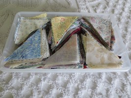 At Least 850 PRE-CUT 5&quot; x 4&quot; x 4&quot; COTTON Fabric PATCHWORK TRIANGLES for ... - $48.51
