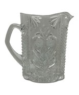 Vintage IMPERIAL Crystal Pitcher Heavy Cut-to-Clear Etched/Frosted Heart... - $74.40 CAD