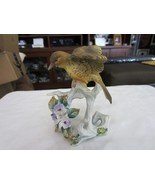 Vintage Lefton Brown Bird Ceramic Bisque Figurine - £15.79 GBP