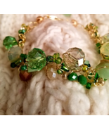 Green with envy crocheted wire bracelet  - $608.21 MXN