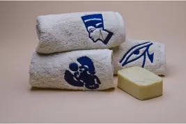 Organic Cotton Pharaonic Towel (Eye Embroidery)+Free Ramadan Custom Soap... - $7.02 CAD+