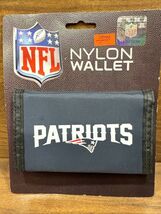 NFL Printed Tri-Fold Nylon Wallet New England Patriots Fabric Money Holder - $8.08
