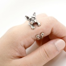 Fei ye paws boho retro french bulldog pet ring anel for women dog animal midi finger thumb200