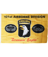 101st Airborne Division - 3&#39;X5&#39; Polyester Flag (Yellow) - £12.46 GBP