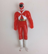 Vintage 1999 Bandai Power Rangers Lightspeed Rescue Red Ranger 3.5&quot; Vinyl Figure - £13.20 GBP