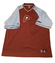 Philadelphia Phillies Jersey Shirt Majestic Cooperstown Retro Logo Mens Large - £27.96 GBP