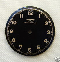Tissot KILLER NOS Orig Black Wristwatch Dial 1930 - £51.76 GBP