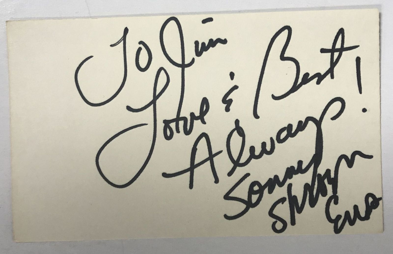 Sonny Shroyer Signed Autographed Vintage 3x5 Index Card - $15.00