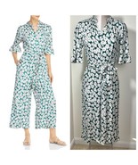 REBECCA TAYLOR Serene Flower Silk-blend Jumpsuit in Palm Combo Size 2 - $2,797.58 MXN