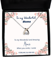 To my Mama, when you smile, I smile - Wishbone Dancing Necklace. Model 64037  - £30.82 GBP