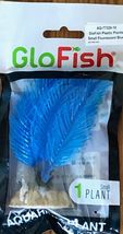 GloFish Aquarium Plastic Plant Small Size Blue Color 4 inches Tall. - £5.40 GBP