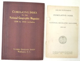 National Geographic Magazine Cumulative Index 1899 1922 &amp; 1926 – 1929 Supplement - £27.49 GBP
