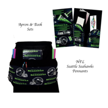 NFL Seattle Seahawks Pennant Server Book and Apron Set  - £31.16 GBP