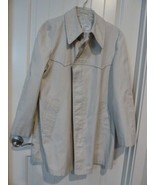Vintage London Fog Maincoats Raincoat Rain Trench Coat 42Reg Ivory - $44.66 CAD