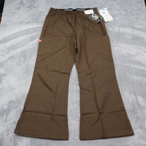 Dickies Pants Womens LP Brown Medical Uniform Cargo Pockets Boot Cut Bot... - $25.72