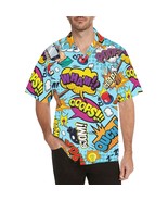 Comic Pattern Men&#39;s All Over Print Hawaiian Shirt - £27.56 GBP