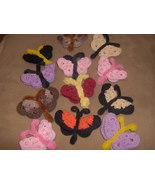 crochet butterfly magnet or pin - Freebie