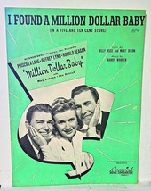 I Found A Million Dollar Baby Sheet Music Ronald Reagan 1931 - $12.95