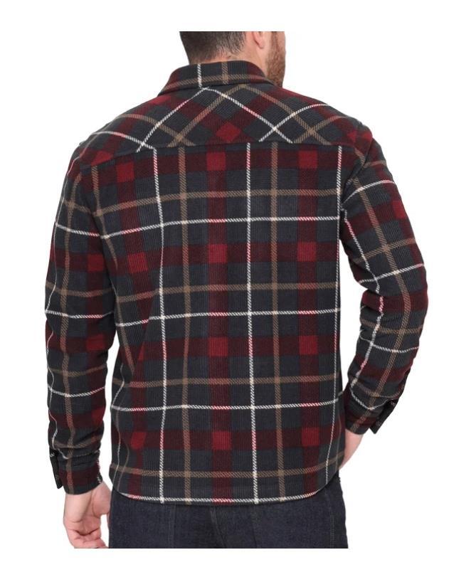 BC Clothing Mens Shirt Red Multicolor Plaid Flannel Chest Pockets Long Sleeves Item image 3
