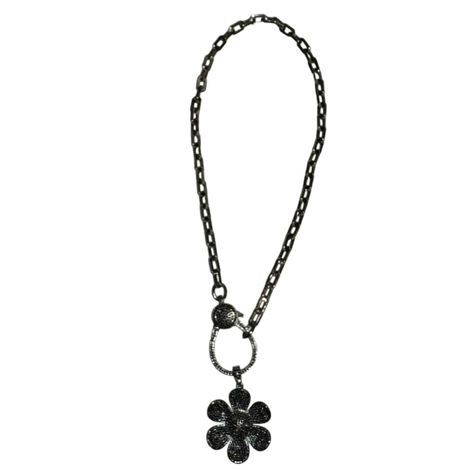 Love, Lisa Women&#39;s Pave 3D Flower Necklace Size One Size - $74.25