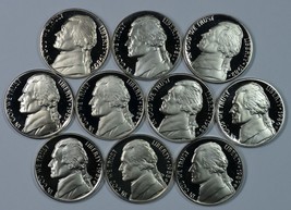 1980 - 1989 S Jefferson Proof nickel set - £11.36 GBP