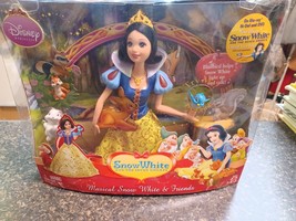 Mattel 2009 Disney Princess Musical Light Up Snow White Doll &amp; Friends P... - $59.39