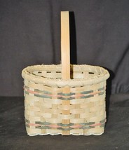 Vintage Style Woven Fiber Basket Garden Gathering Country Kitchen Tool D... - €12,84 EUR