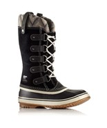 SOREL Joan Of Arctic Knit II Lined Waterproof Suede Leather Boots BLACK ... - £125.06 GBP