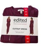 Edited Women&#39;s Size X-Small Dress Cutout Long Midi Slit Ribbed Remi Bader 0 - $29.78 CAD