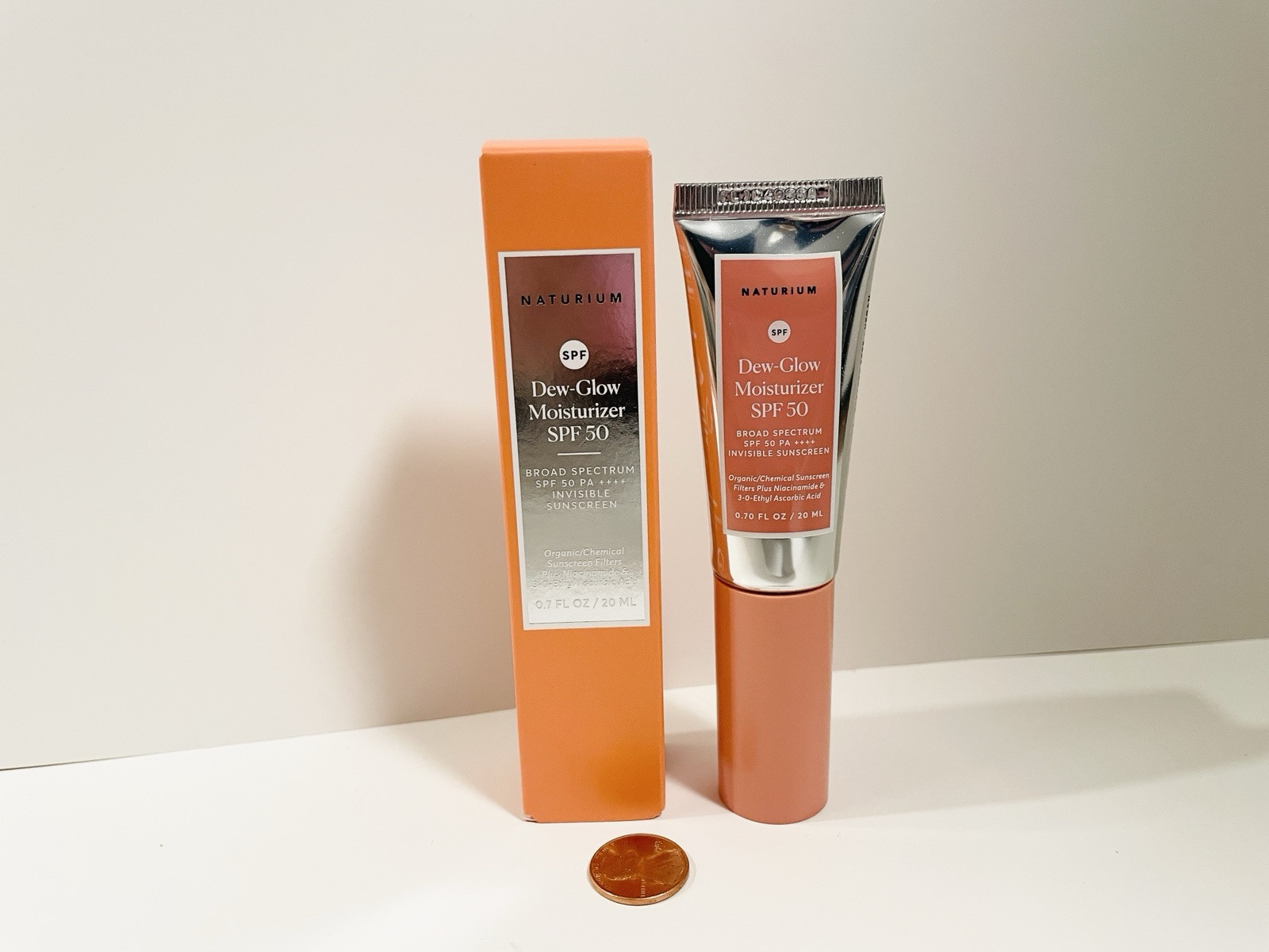 Naturium Dew-Glow Moisturizer Sunscreen SPF50 0.7oz 20mL Travel Size exp... - $13.49