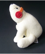 Baby Gap Polar Bear Plush Rattle White Bear with Ear Muffs 6 1/2&quot; tall - €10,79 EUR