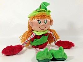 SKOODLEZ Christmas ELF Girl Santa&#39;s Helper Plush Doll 14&quot;  - £19.65 GBP