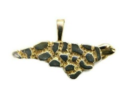 14k Yellow Gold State Nugget Pendant Charm - £223.56 GBP